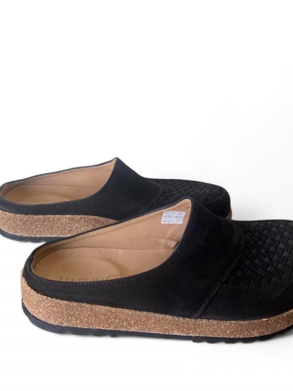 Haflinger “Neo” Black Slip-On Mules